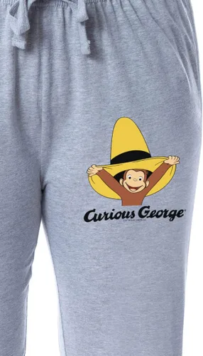 Vista 2 de INTIMO Curious George - Pantalones de pijama para dormir con sombrero amarillo para mujer