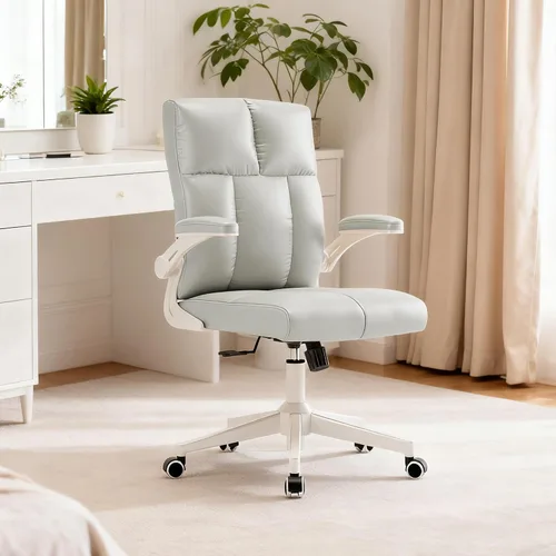 Vista 7 de balmstar Leather Office Chair Computer Desk Chair, 360° Swivel Rolling Wheels, Adjustable Tilt Angle 90°-135° with Lumbar Support Executive Chair