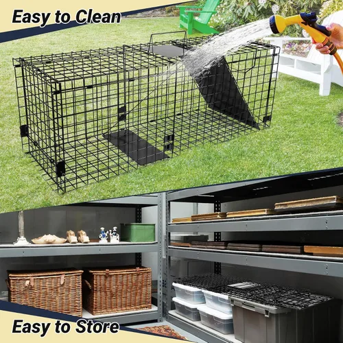 Vista 6 de Trampas para animales Live Catch 42" x 15.7" x 17.7", jaula
