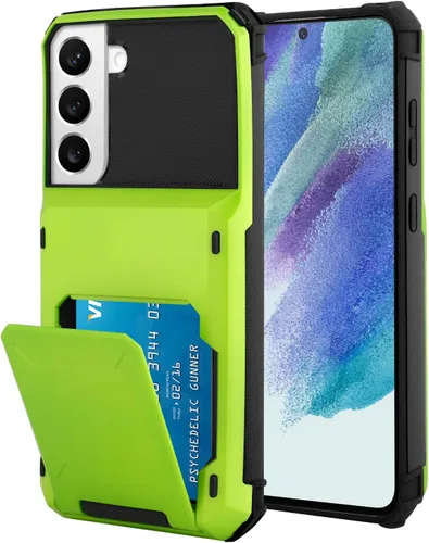 Vista 73 de Funda tipo cartera para Samsung Galaxy S22 con ranura para 2 tarjetas de crédito Funda a prueba de golpes Hybrid Heavy Duty Protection Armor Funda