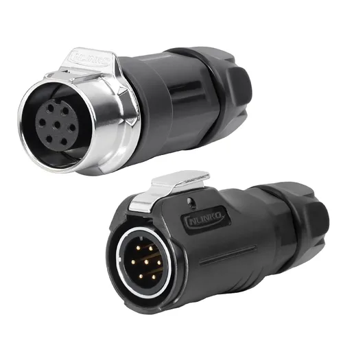 Vista 16 de CNLINKO LP-12 Conector de 2 pines IP68 Enchufe eléctrico circular impermeable para equipos al aire libre Maquinaria industrial solar DC 12V M12 2-8