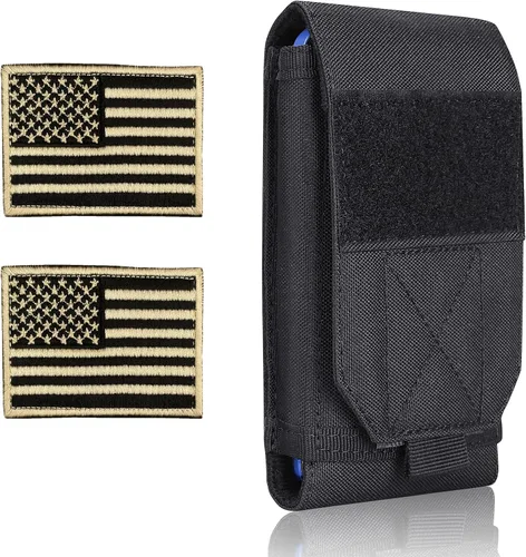 Vista 8 de Funda táctica negra Molle para teléfono celular, resistente al agua, para iPhone 11, 12, 13 Pro Max, para Samsung S22, S21, S20, FE, Note 20, A13