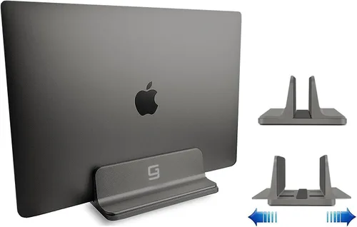 Vista 10 de Soporte vertical para computadora de escritorio [ajustable] Base de aluminio resistente para todas las computadoras portátiles (hasta 20.3 pulgadas)