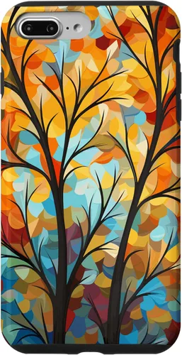 Vista 12 de Otoño y otoño, hojas coloridas, otoño color árbol caso para iPhone 16