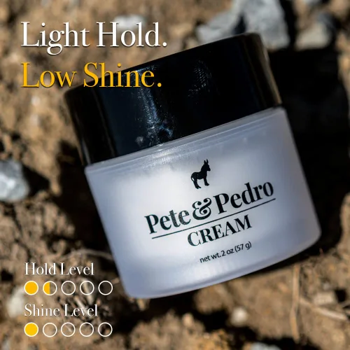 Vista 3 de Pete & Pedro Crema de peinado para el cabello: fijación ligera, mate, acabado de bajo brillo para hombres, para peinados medianos, largos, ondulados