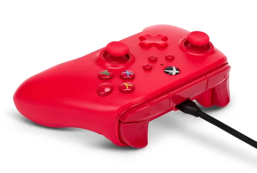 Vista 7 de PowerA Wired Controller for Xbox Series XS - Red, gamepad, video gamegaming controller, works with Xbox One, Officially Licensed