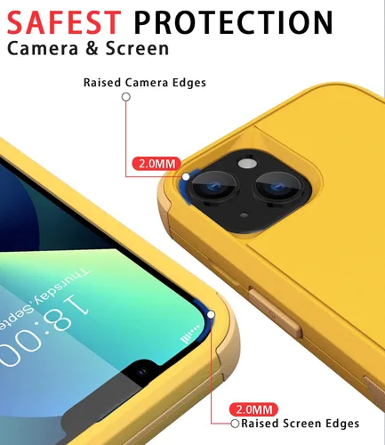 Vista 3 de Diverbox - Funda para iPhone 13 a prueba de golpes y a prueba de gotas y de polvo, resistente funda de protección para el iPhone 13 de Apple