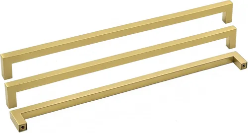 Vista 23 de Goldenwarm Paquete de 10 manijas cuadradas de bronce champán de 3 pulgadas (2.992 in) para armarios de cocina, armarios, aparadores y accesorios