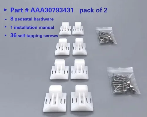 Vista 2 de AAA30793431 Kit de accesorios de montaje de arandela para pedestal de lavadora y secadora LG (paquete de 2)