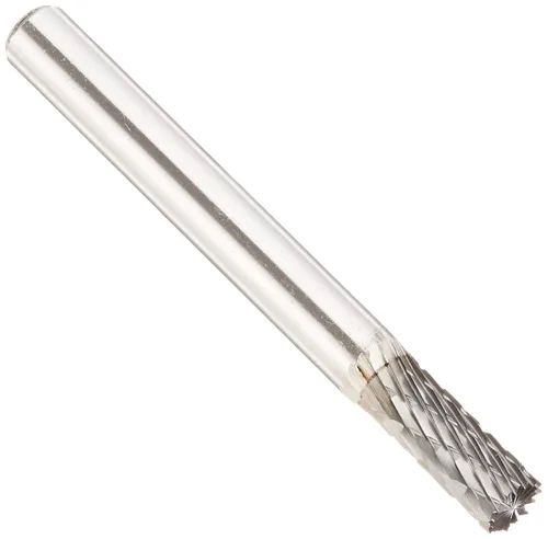 Vista 11 de Drill America SA-1 Rebaba de carburo/lima giratoria cilíndrica de doble corte para amoladora de troquel de 1/4" de diámetro x 5/8" de longitud