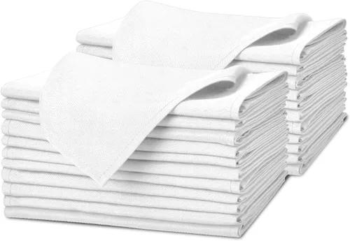 Vista 14 de Avalon Kitchen Servilletas de tela beige a granel (paquete de 24) – Servilletas de lino 100% poliéster, lavables y reutilizables, duraderas