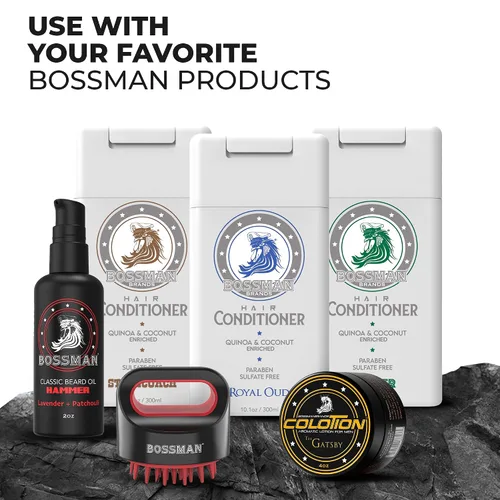 Vista 8 de Bossman Combo de champú y acondicionador para el cabello, sin parabenos y sin sulfatos (Royal Oud)