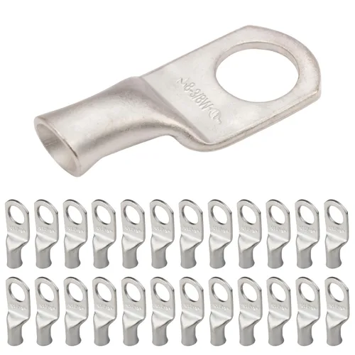 Vista 150 de SELTERM 5 piezas terminales de cable de cobre estañado 1/0 AWG perno de 1/2", extremos de cable de batería, terminales de anillo, conectores