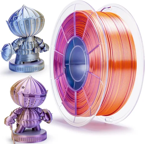 Vista 34 de ZIRO - Rápido cambio de color PLA, filamento de gradiente de color de 1.75mm, filamentos de PLA arcoíris brillantes, compatible con la mayoría