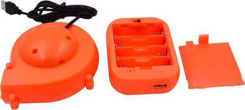 Vista 4 de T-Rex Originals - Disfraz de ventilador y batería de repuesto - Bomba de aire naranja