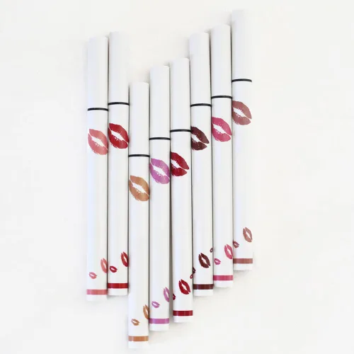 Vista 7 de evpct Lápiz Marcador de Línea de Labios Líquido de Larga Duración, Resistente al Agua, Rojo Oscuro Mate, Marcador de Línea de Labios y Lápiz Labial