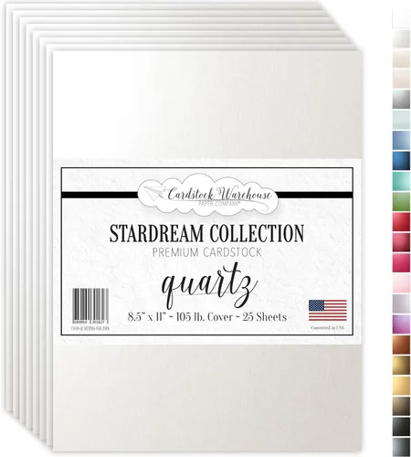 Vista 17 de Cardstock Warehouse Stardream - Papel de cartulina morado amatista - 25 hojas, 8.5 x 11 pulgadas - 105 libras / 284 GSM cartulina púrpura metálica