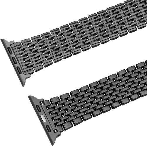 Vista 7 de Juntan Compatible con Apple Watch Band de 1.929 in 1.772 in 1.732 in 1.654 in 1.614 in 1.575 in 1.496 in, correas de reloj de acero inoxidable