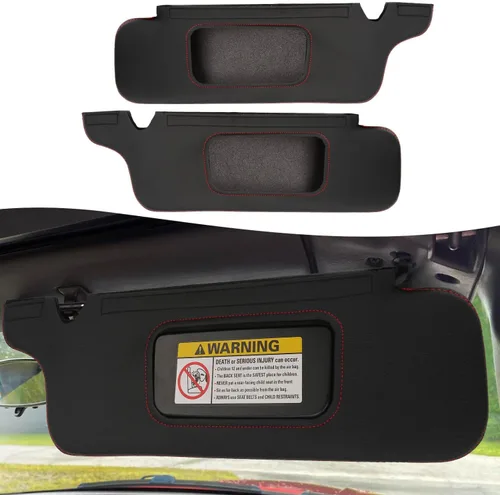 Vista 7 de KBH Funda para Visera de Sol para Ford Mustang 1994-2004, Forro de Cuero de Vinilo, Protector de Visera de Sol para Auto, Lado Izquierdo y Derecho