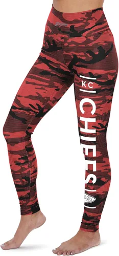 Vista 18 de Zubaz NFL Mallas para mujer de longitud completa de cintura alta básica 1.0