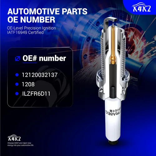 Vista 6 de 6 PIEZAS 12120032137 Bujía de iridio doble para BMW E70 E83 E90 E60 128i 330i 325i 530i 525i 530xi 525xi 325xi 330xi 328i 328xi 528i Z4 X3 X5