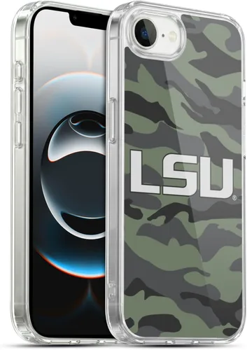 Vista 197 de Head Case Designs Funda de gel suave con licencia oficial de la Universidad Estatal de Louisiana LSU Camou compatible con Apple iPhone 7 Plus/iPhone