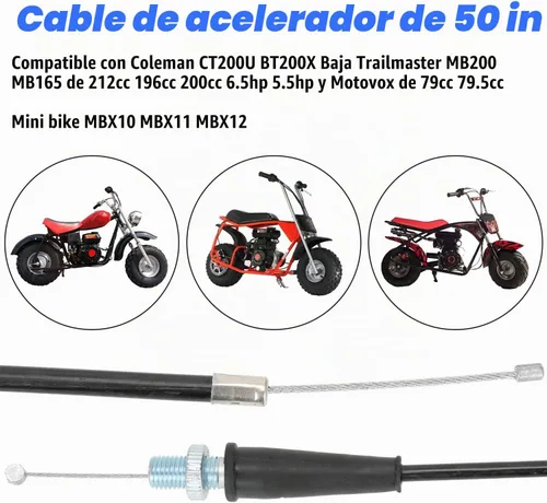 Vista 4 de YOXUFA Mini kit de acelerador de bicicleta de repuesto para Coleman Minibike CT200U CT200U-EX BT200X Baja DB30 Warrior MB200 Predator 212cc Motovox