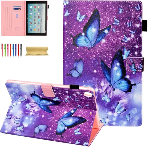 Vista 16 de Dteck Funda protectora de piel sintética con ranuras para tarjetas y función de soporte ajustable, para Samsung Galaxy Tab A7 de 10.4 pulgadas