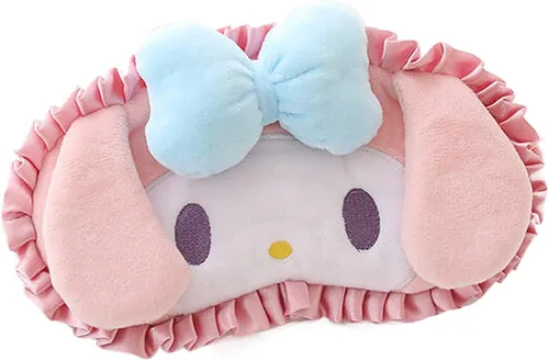 Vista 9 de Máscara de dormir Kawaii para niñas y mujeres, máscara de dormir de dibujos animados suave de felpa para niños, sombras de ojos para niños, regalos