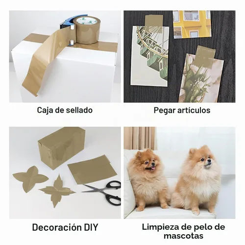 Vista 8 de BOMEI PACK Cinta de embalaje marrón de 3 pulgadas de ancho, repuestos de cinta de embalaje marrón resistente para cajas de mudanza, envío