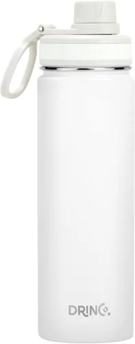 Vista 50 de Drinco - Botella de agua de acero inoxidable con boquilla, tapa aislada al vacío, botella de agua de doble pared, de boca ancha