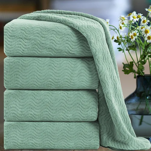 Vista 13 de Smuge Juego de toallas de baño texturizadas ultrasuaves de 8 piezas para baño, ducha, piscina, cocina, secado rápido, ligeras y altamente