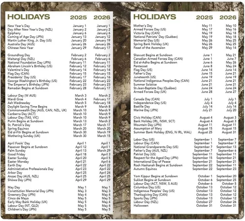 Vista 8 de TURNER LICENSING Realtree 2025 - Planificador de dos años - PF (25998161228)