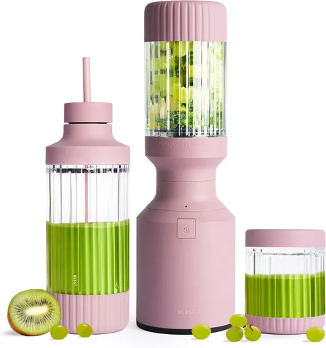Vista 22 de Beast Mighty 850 Licuadora personal compacta premium Para batidos, malteadas, aderezos, salsas, postres, salsas para mojar Mezcla hielo