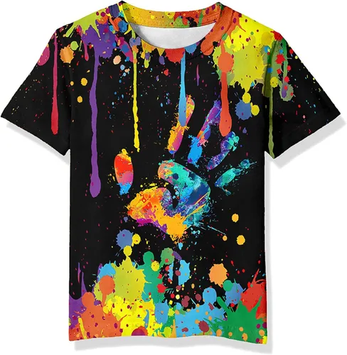 Vista 23 de Neemanndy Camisetas de manga corta con estampado 3D para adolescentes y niñas de 6 a 16 años Diseño 1
