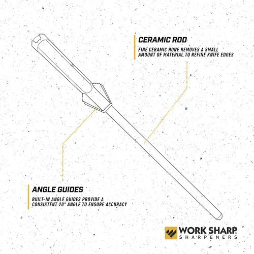 Vista 7 de Work Sharp Paquete de cocina, sacapuntas eléctrico profesional con varilla de pulido de cerámica