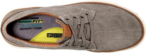 Vista 5 de Skechers de lona Moreno Oxford para hombre