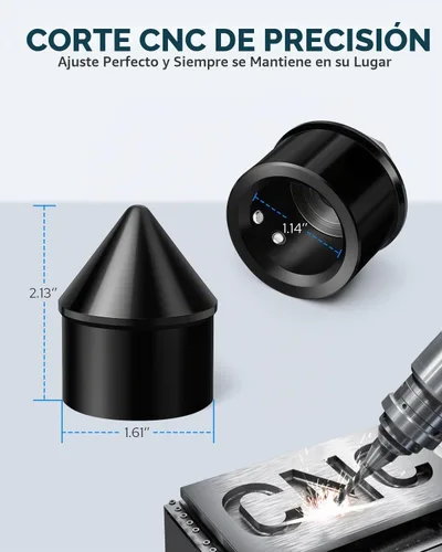 Vista 4 de Benlari Cubiertas negras para tuercas de eje delantero para Harley, tapas de tuerca de eje CNC compatibles con Harley Davidson Touring Sportster