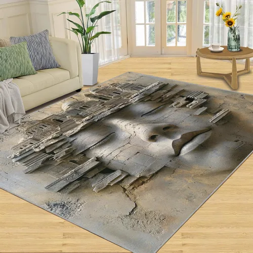 Vista 21 de Girl Horse Rugs for Bedroom, Horse Area Rug, Animal Rugs for Living Room, Indoor Non-Slip Rug, Machine Washable Carpet for Front Entrance Floor