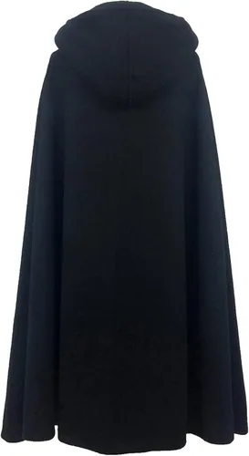 Vista 7 de Arjungo Poncho gótico con capucha para mujer, capa de bruja renacentista, disfraz de Halloween