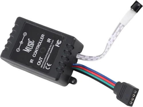 Vista 9 de Controlador de música LED, control remoto con sensor de sonido, ligero, compacto y portátil, utilizado para controlar lámparas LED, para KTV