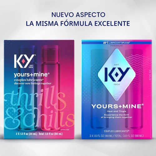 Vista 6 de K-Y Yours + Mine Couples - Lubricante personal, dos lubricantes personales, lubricante a base de agua para mujeres y lubricante a base de glicerina