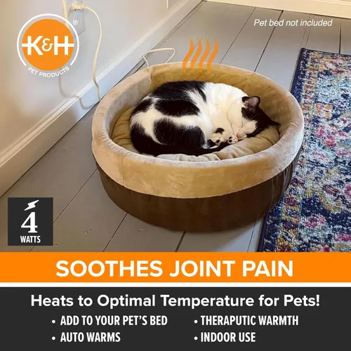 Vista 5 de K&H PET PRODUCTS K & H PET PRODUCTOS MET WEARD WEADER TAN PEQUEÑO 8,5 x 9 pulgadas Create Your Own Heated Cat Bed with The K&H Warmer, Waterproof