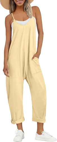 Vista 18 de AUTOMET - Enterizos para mujer, casuales, de verano, cómodos, sueltos, holgados, modernos Verde Armada (ArmyGreen)