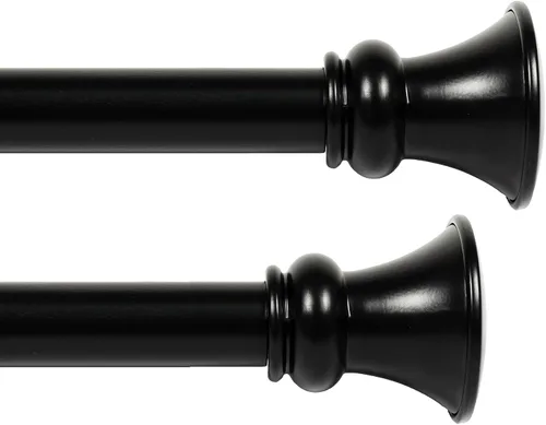 Vista 10 de Deco Window - Varilla ajustable para cortinas para ventanas de 18 a 44 pulgadas, poste de hierro de 1 pulgada extendible de alta resistencia
