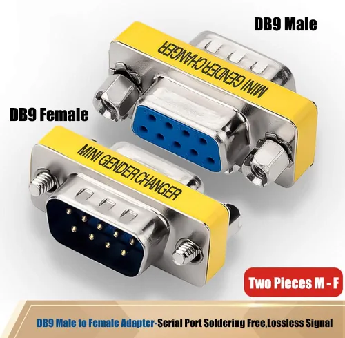 Vista 4 de Paquete de 6 adaptadores serie RS232 de 9 pines DB9 hembra a hembra acoplador DB9 hembra a macho conector macho a macho Mini cambiador de género