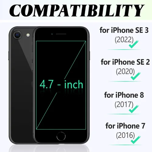 Vista 2 de TUCCH - Funda tipo cartera compatible con iPhone 8