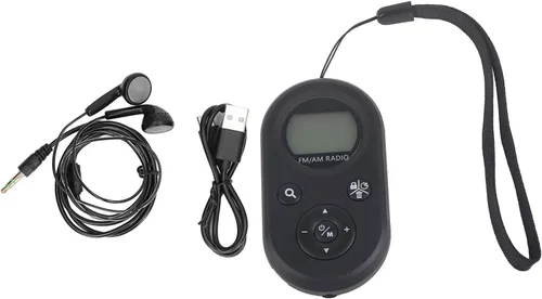 Vista 9 de Radio AM FM, mini radio de sintonización digital, radio estéreo portátil con auriculares, 76 a 108 MHz FM 520/522 a 1710 KHz AM para senderismo