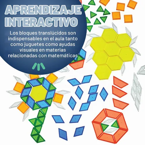 Vista 4 de Bloques translúcidos para diseño Constructive Playthings, set de 147 piezas, EDX-147