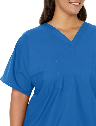 Vista 3 de Landau Essentials - Camiseta unisex de ajuste relajado con cuello en V de 1 bolsillo 7502